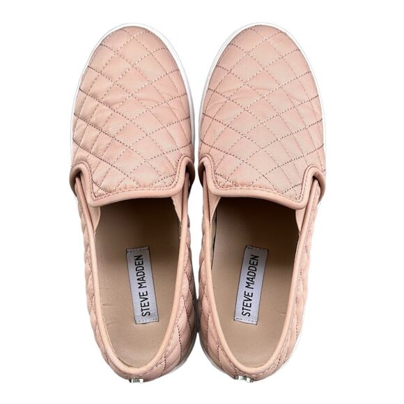 Steve Madden Shoes - Steve Madden Dusty Rose Ecentrq Slip-on Quilted Fashion Sneakers Womens Sz 7.5